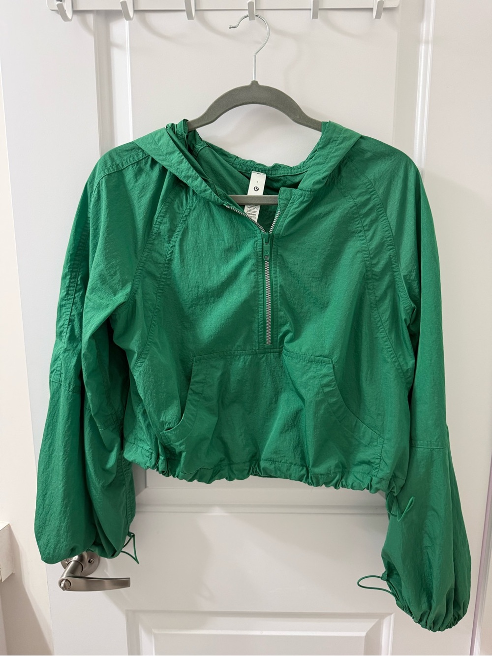 Lululemon Green Hooded Pullover Windbreaker Jacket